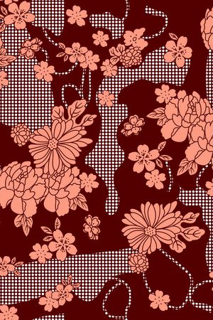 抽象花卉印花花型图片