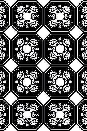 几何图形黑白传统纹样花型印花花型图片