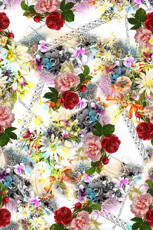 创意服装面料印花花型图片