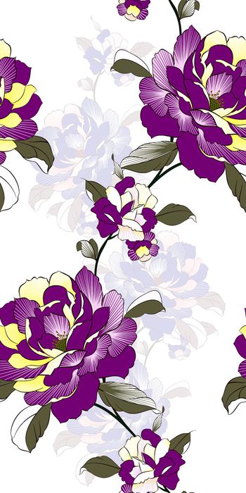 569598-花卉 牡丹 线条 肌理 服装 家纺