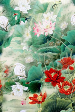 中国风印花花型图片