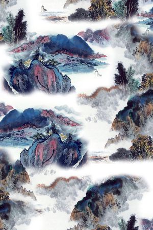 中国风印花花型图片