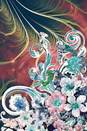抽象印花花型图片