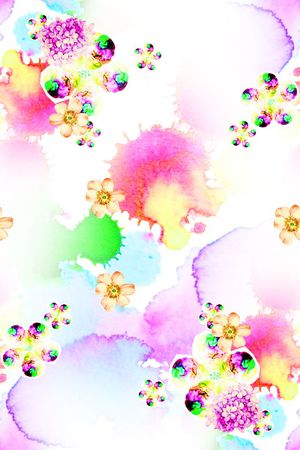手绘印花花型图片