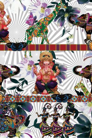 流行时尚女装印花花型图片