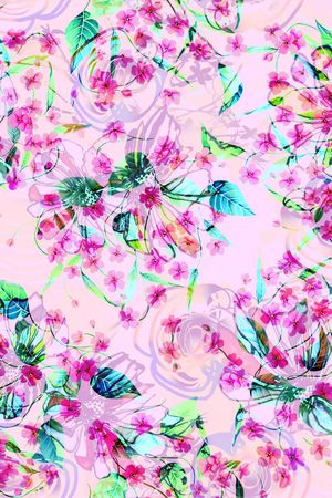 抽象花印花花型图片