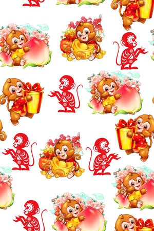 猴子印花花型图片