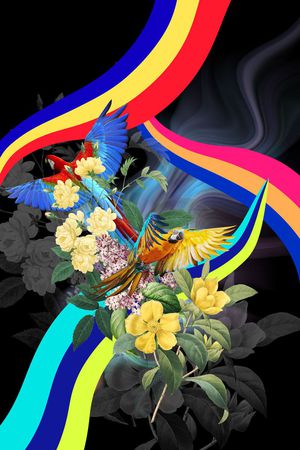 层叠效果印花花型图片