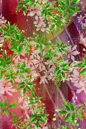 抽象印花花型图片