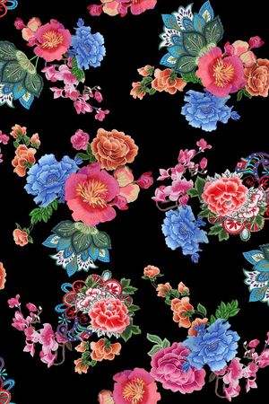绣花印花花型图片