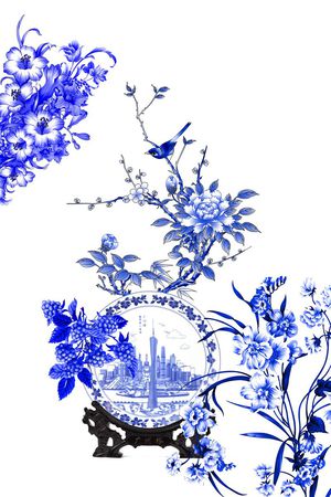 传统中国风印花花型图片