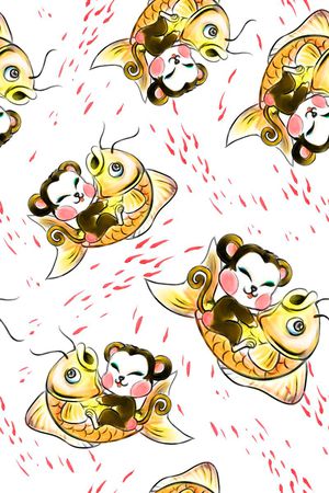 猴子印花花型图片