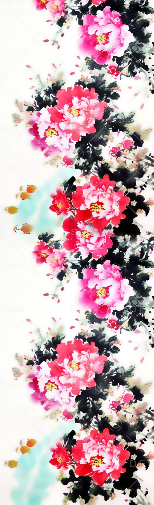 手绘印花花型图片