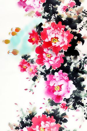 手绘印花花型图片