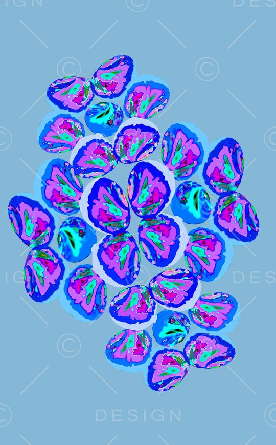 抽象图案印花花型图片