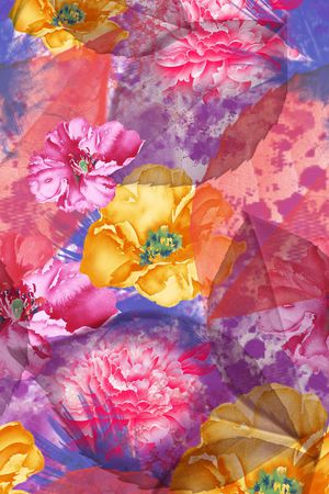 花卉印花花型图片