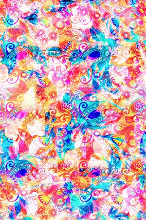 抽象印花花型图片