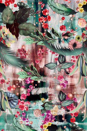 热带印花花型图片