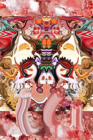 抽象印花花型图片