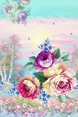 大花印花花型图片