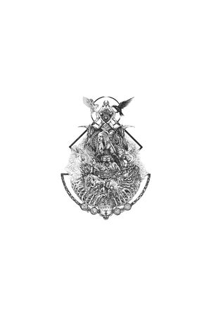 几何印花花型图片