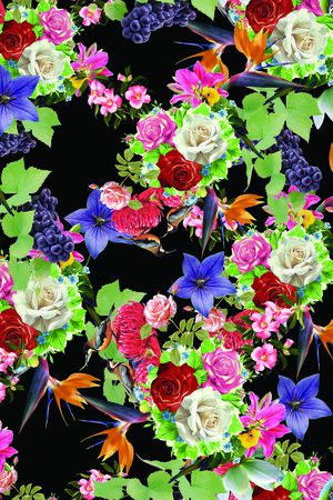 花朵印花花型图片