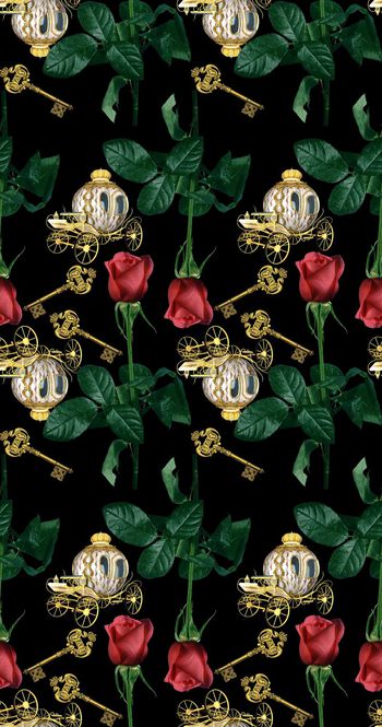 578978-最新时尚花卉玫瑰欧式古典钥匙