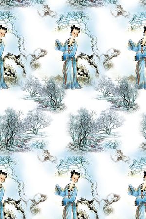 国画印花花型图片