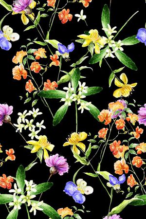 水彩印花花型图片