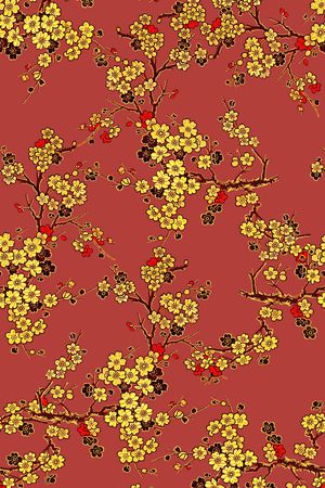 中国风印花花型图片