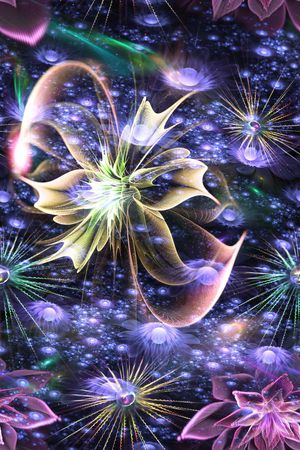 炫彩花印花花型图片