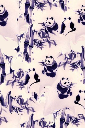 国画印花花型图片