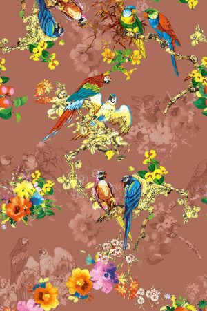 大牌印花花型图片
