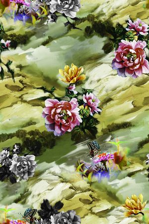 花卉印花花型图片