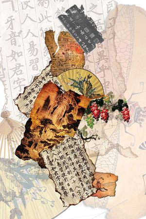 拼贴印花花型图片