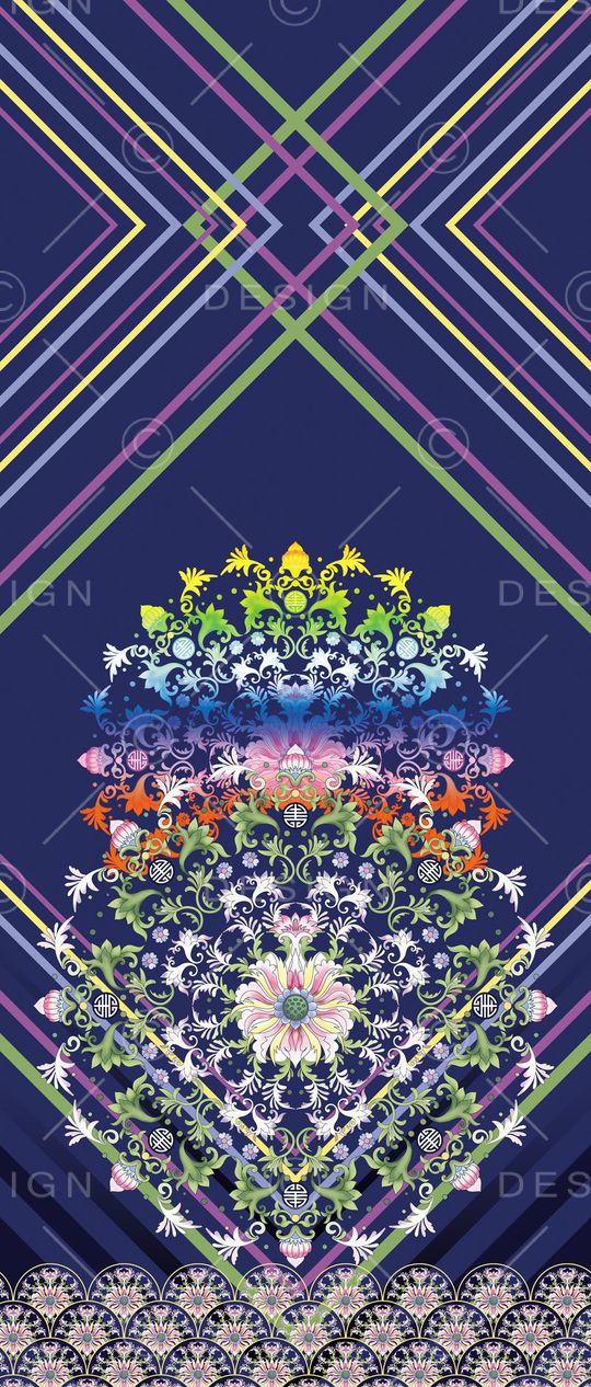 中国风印花花型图片