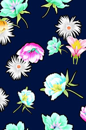 花卉印花花型图片