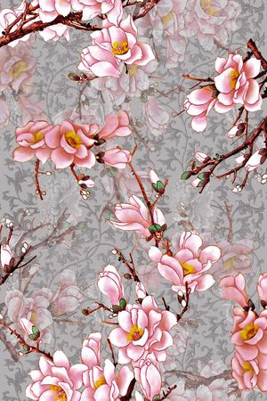 手绘印花花型图片