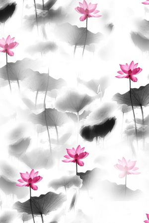 中国风印花花型图片