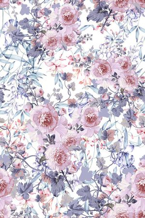 紫色印花花型图片
