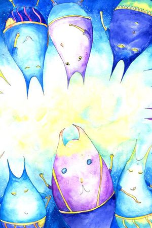 插画印花花型图片