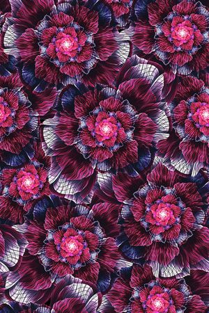 抽象、花卉、科技感印花花型图片
