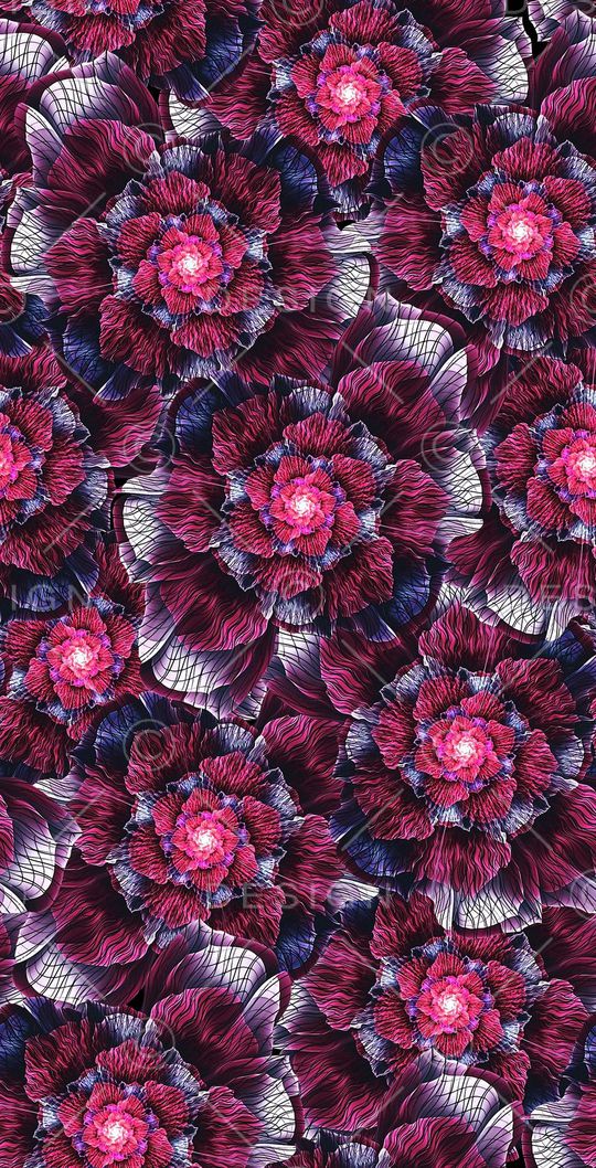 抽象、花卉、科技感印花花型图片