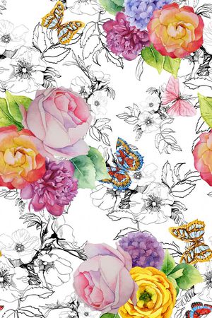 花卉印花花型图片