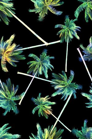 热带风情印花花型图片