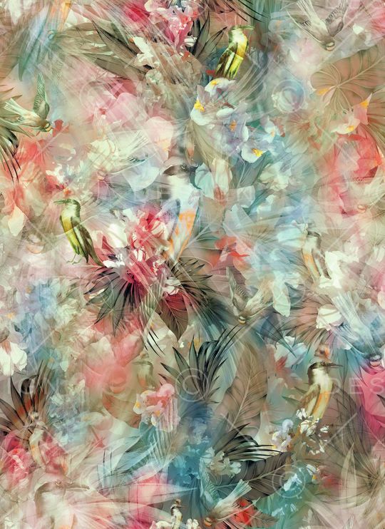 热带花印花花型图片