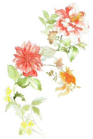 高清花卉印花花型图片