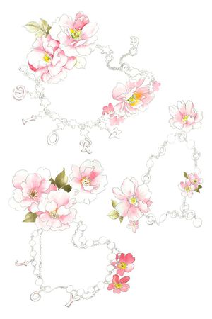高清花卉印花花型图片