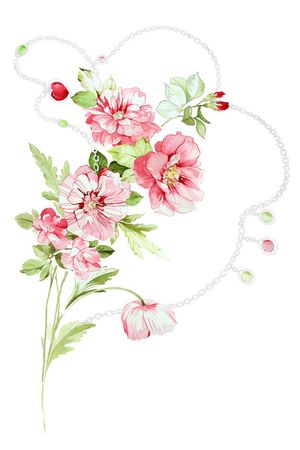 高清花卉印花花型图片