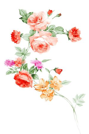 高清花卉印花花型图片
